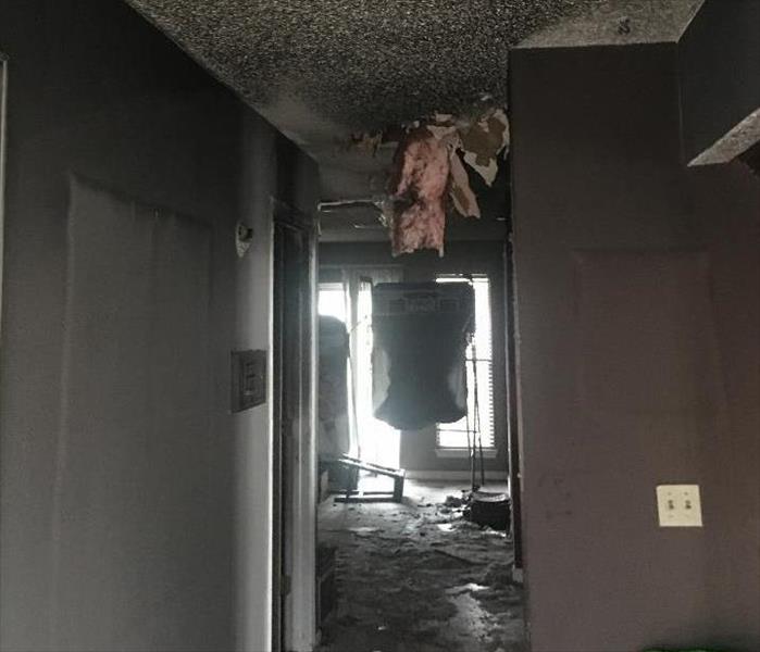 Fire and Water Damage to ceiling