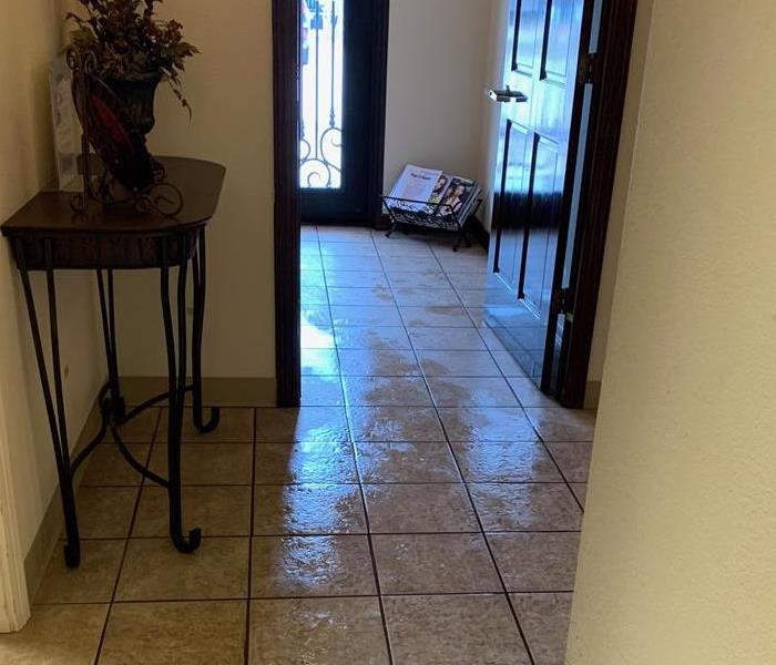 Water Damage on tile floors